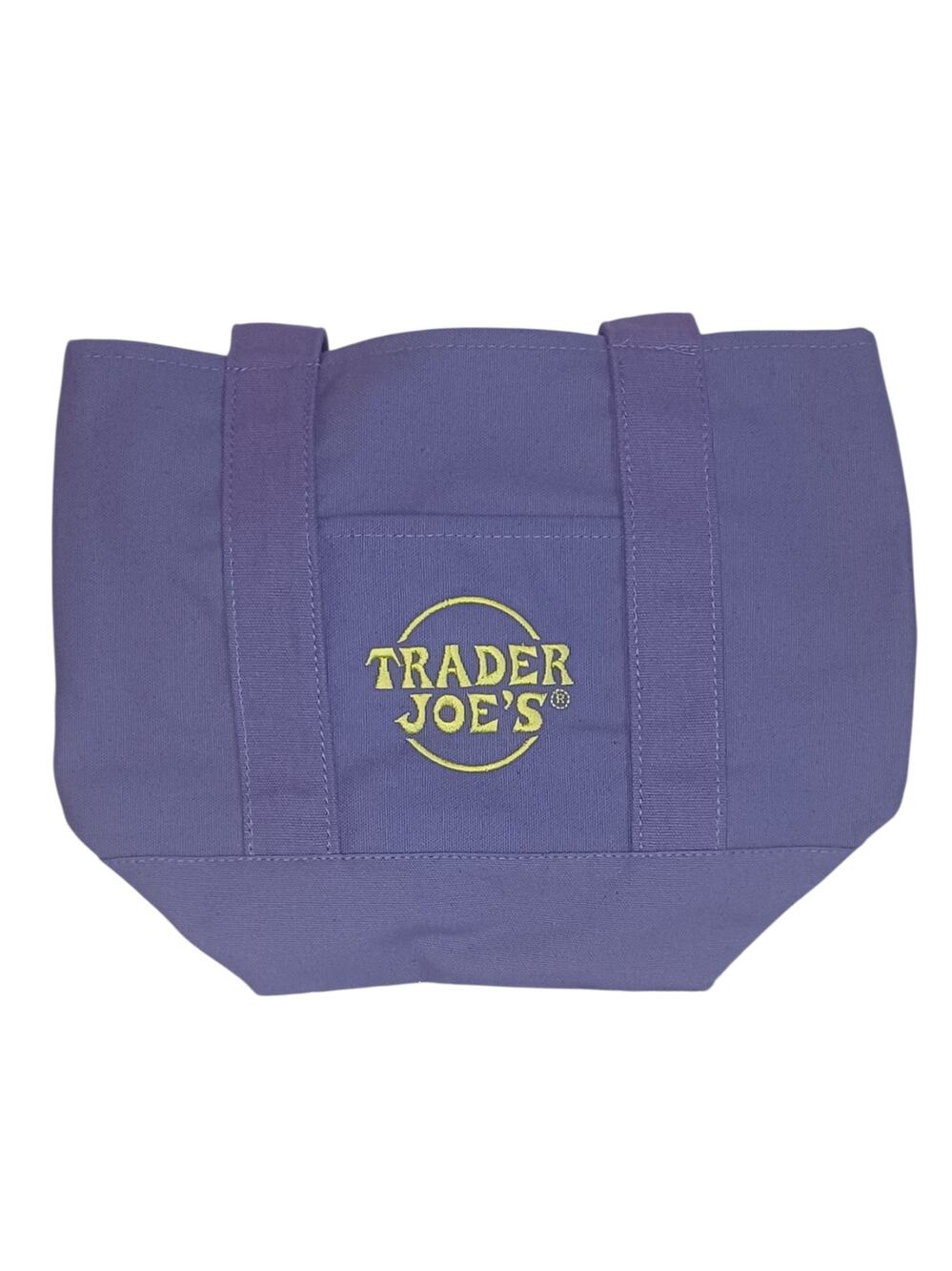 Trader Joe's Limited Edition Purple Seasonal Trick Or Treat Canvas Tote Bag